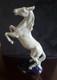 Royal Dux Vintage Rearing White Horse Figurine Cobalt Blue Base & Gold Accents