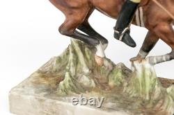 Royal Worcester Hog Hunting Figurine Bone China Doris Lindner #3164 Rare c1960