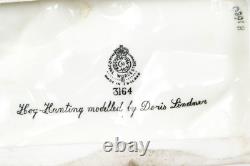 Royal Worcester Hog Hunting Figurine Bone China Doris Lindner #3164 Rare c1960