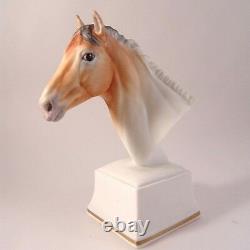 Royal Worcester Horse Head Figurine AETHON Hand Painted Porcelain English
