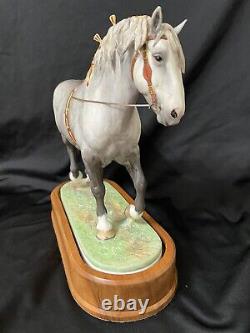 Royal Worcester Percheron Draft Horse Stallion by Doris Lindner