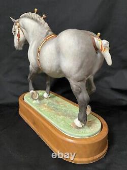 Royal Worcester Percheron Draft Horse Stallion by Doris Lindner