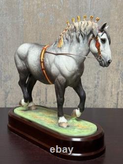Royal Worcester Percheron Stallion 1965 Doris Lindner Bone China Horse Figurine