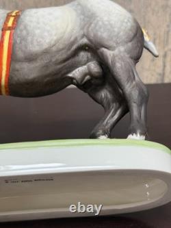 Royal Worcester Percheron Stallion 1965 Doris Lindner Bone China Horse Figurine