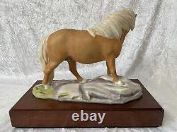 Royal Worcester Porcelain Palomino Shetland Pony Statue #59 by Bernard Winskill