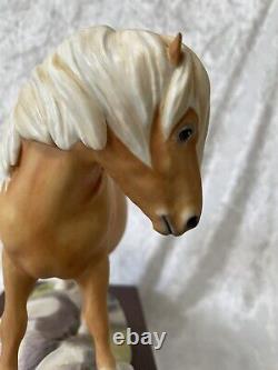 Royal Worcester Porcelain Palomino Shetland Pony Statue #59 by Bernard Winskill