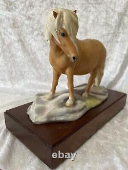 Royal Worcester Porcelain Palomino Shetland Pony Statue #59 by Bernard Winskill