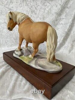 Royal Worcester Porcelain Palomino Shetland Pony Statue #59 by Bernard Winskill