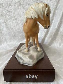 Royal Worcester Porcelain Palomino Shetland Pony Statue #59 by Bernard Winskill