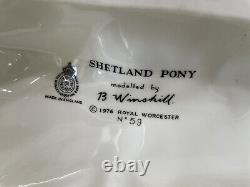 Royal Worcester Porcelain Palomino Shetland Pony Statue #59 by Bernard Winskill