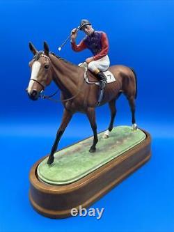 Royal Worcester Thoroughbred Horse With Jockey, The Winner, Doris Lindner 1959