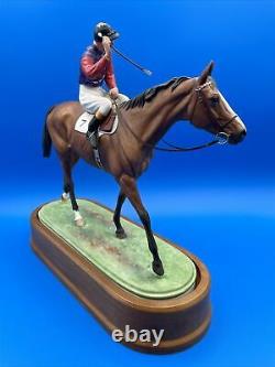 Royal Worcester Thoroughbred Horse With Jockey, The Winner, Doris Lindner 1959