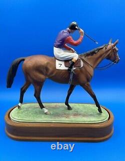 Royal Worcester Thoroughbred Horse With Jockey, The Winner, Doris Lindner 1959