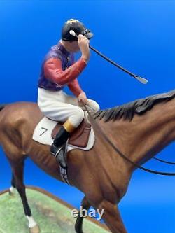 Royal Worcester Thoroughbred Horse With Jockey, The Winner, Doris Lindner 1959