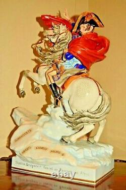 SCHEIBE ALSBACH Original KPM Porcelain Napoleon Statue Horse Figurine Sculpture