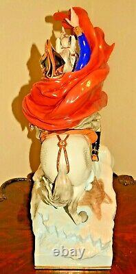 SCHEIBE ALSBACH Original KPM Porcelain Napoleon Statue Horse Figurine Sculpture