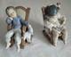 Set Of Two Lladro Porcelain Figurine 5846 All Tuckered Out & 5448 Naptime