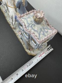 SORELLE PORCELAIN COACH With SEATED FIGURINES DRIVER With4 HORSES 17 x 8 x 5-RARE