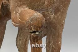 STUNNING MATCHING PAIR ANCIENT TANG DYNASTY STYLE CERAMIC HORSE FIGURINES 20thC