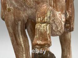 STUNNING MATCHING PAIR ANCIENT TANG DYNASTY STYLE CERAMIC HORSE FIGURINES 20thC