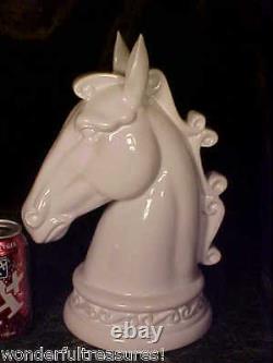 STYLIZED 12+T Porcelain Horse Head Horsehead Bust Figurine Statue BEAUTY Italy