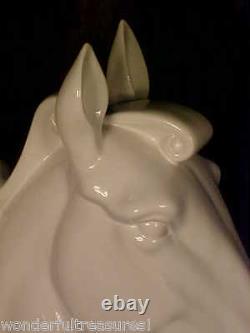 STYLIZED 12+T Porcelain Horse Head Horsehead Bust Figurine Statue BEAUTY Italy