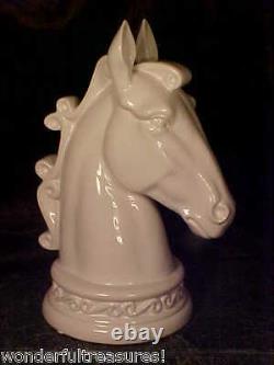 STYLIZED 12+T Porcelain Horse Head Horsehead Bust Figurine Statue BEAUTY Italy