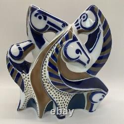 Sargadelos San Lucas Horses Porcelain Modern Sculpture Figurine Made In Spain