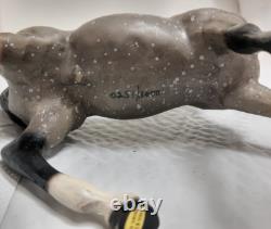 Scarce 1991 Breyer Galaxias CofA LTD Cold Cast Porcelain Prancing Arabian Dapple