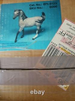 Scarce 1991 Breyer Galaxias CofA LTD Cold Cast Porcelain Prancing Arabian Dapple