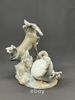 Scarce Large Lladro Figural Grouping Playful Horses-RETIRED 17X15 Mint