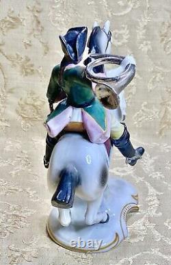 Scheibe Alsbach Dresden Sitzendorf Germany Antique Figurine Soldier On Horse