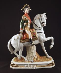 Scheibe-Alsbach Germany Porcelain Figurine Napoleon Marshall Bessieres on Horse
