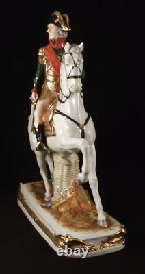 Scheibe-Alsbach Germany Porcelain Figurine Napoleon Marshall Bessieres on Horse