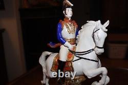 Scheibe Alsbach Kister Soldier Nansouty Horse Porcelain Napolean Figurine 12.4t
