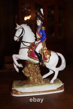 Scheibe Alsbach Porcelain Figurine Napolean Soldier Jean Marie Dorsenne 12 tall