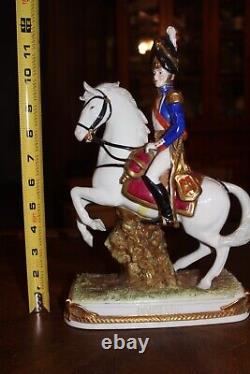 Scheibe Alsbach Porcelain Figurine Napolean Soldier Jean Marie Dorsenne 12 tall