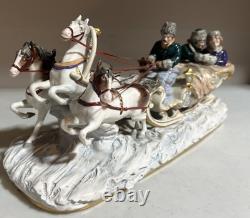 Scheibe Alsbach SLED RIDE Horses Rare Figurine 2556