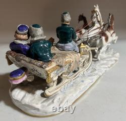 Scheibe Alsbach SLED RIDE Horses Rare Figurine 2556