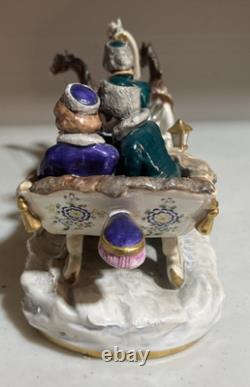 Scheibe Alsbach SLED RIDE Horses Rare Figurine 2556