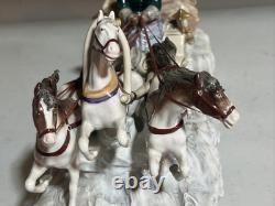 Scheibe Alsbach SLED RIDE Horses Rare Figurine 2556