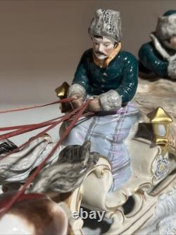 Scheibe Alsbach SLED RIDE Horses Rare Figurine 2556