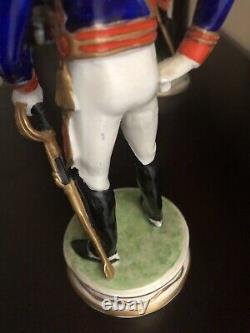 Set 2 Rare Irish Dresden Soldier Figurines The Royal Horse Guards Blues Officers