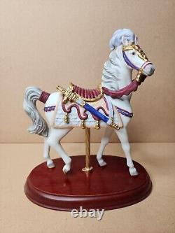 Set Of 4 Lenox Christmas Carousel Horse 8.5 Fine Porcelain