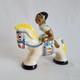 Shearwater Pottery Woman On White Horse Figurine 6x6 1994 Vintage Rare