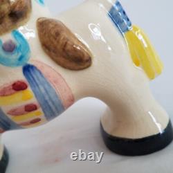 Shearwater Pottery Woman on White Horse Figurine 6x6 1994 Vintage RARE
