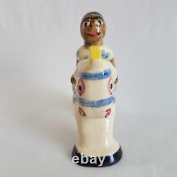 Shearwater Pottery Woman on White Horse Figurine 6x6 1994 Vintage RARE