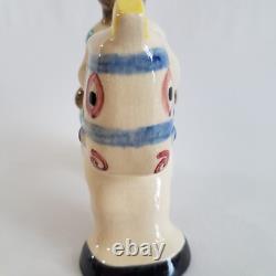 Shearwater Pottery Woman on White Horse Figurine 6x6 1994 Vintage RARE