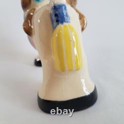 Shearwater Pottery Woman on White Horse Figurine 6x6 1994 Vintage RARE