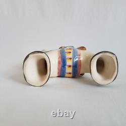 Shearwater Pottery Woman on White Horse Figurine 6x6 1994 Vintage RARE